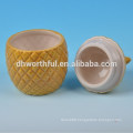 Lovely ceramic condiment set with pineapple design